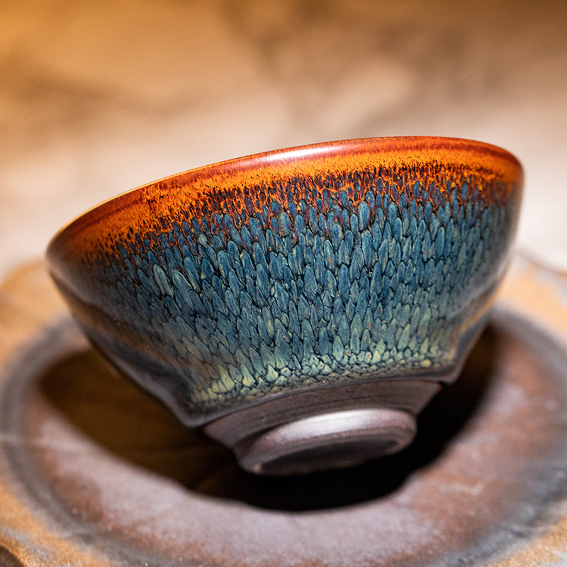 Master Handmade Partridge Feather Tea Bowl